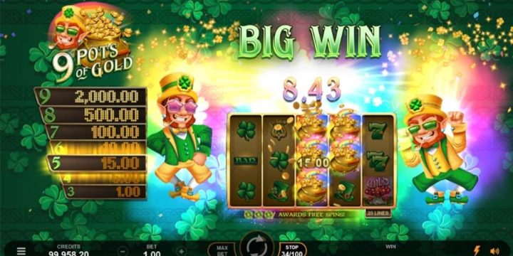 9 Pots of Gold Land & Win Slot